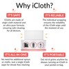 iCloth 70% Isopropyl Alcohol Large Screen and Electronics Wipes, Lint-Free,