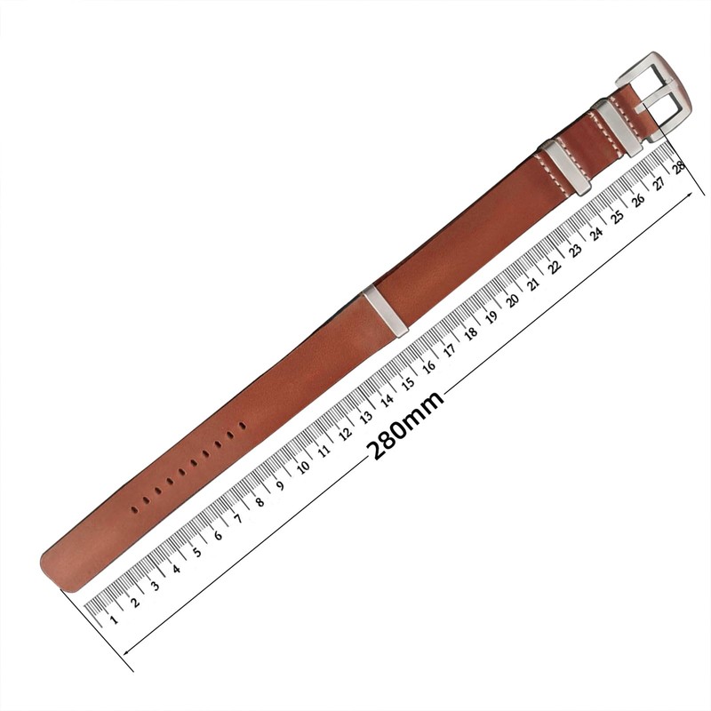 ADDIESDIVE Military Leather Watch Straps 20 mm Retro Leather Strap