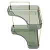 2 Tier Corner Bathroom Countertop Organizer Space Saving Easy Assembly