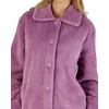 Slenderella Ladies Button Up Dressing Gown Super Soft Waffle Fleece