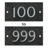 Engraved Slate House Number Plaque - 100 to 999 -