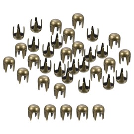 sourcing map 80Pcs Bronze Round Dome Rivets, 2mm Brass Spike Studs Spots Punk Rock Nailheads Claw Beads for DIY Clothes Belt Bag Shoes Bracelet Leather Craft