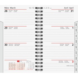 rido/idé Weekly Replacement Calendar Model Pocket Planner Int. 2026 | 87 x 153 mm, Cardboard, White