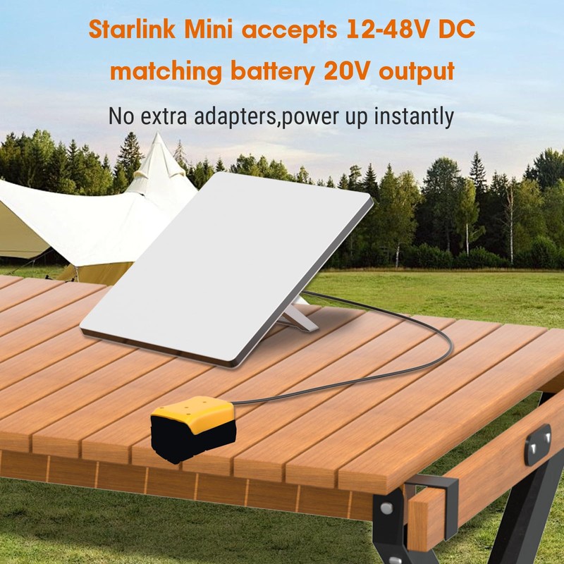 MaySpare Starlink Mini Battery Adapter, Power Cable Compatible with De.Walt