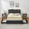 Jojoka Twin Full Queen Size Upholstered Platform Bed Frame with