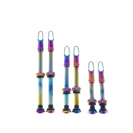 No brand Oil Slick Presta FV Tubeless Valve Stems Brass MTB Road Bike 40/60/80mm-Pai - 40mm