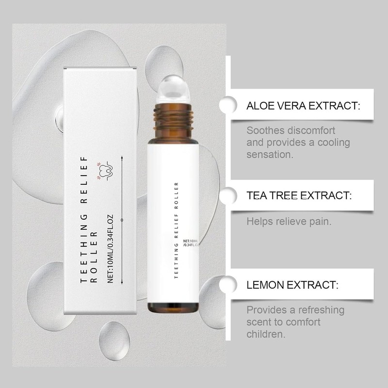 Teething Roller, Teething Roller, Teething Relief Roller, Teething Oil Roller,