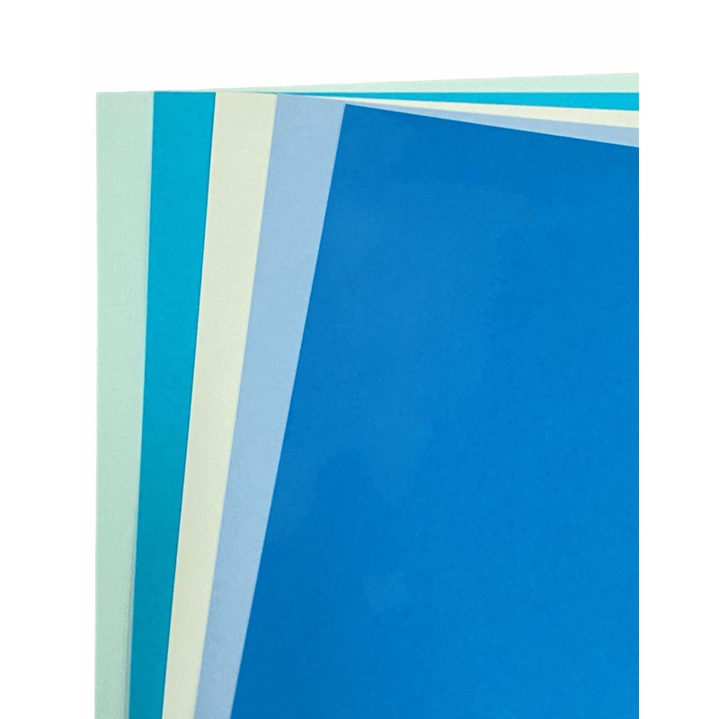DJP 160gsm Blue Tint Card Set - 5 Colours, 50