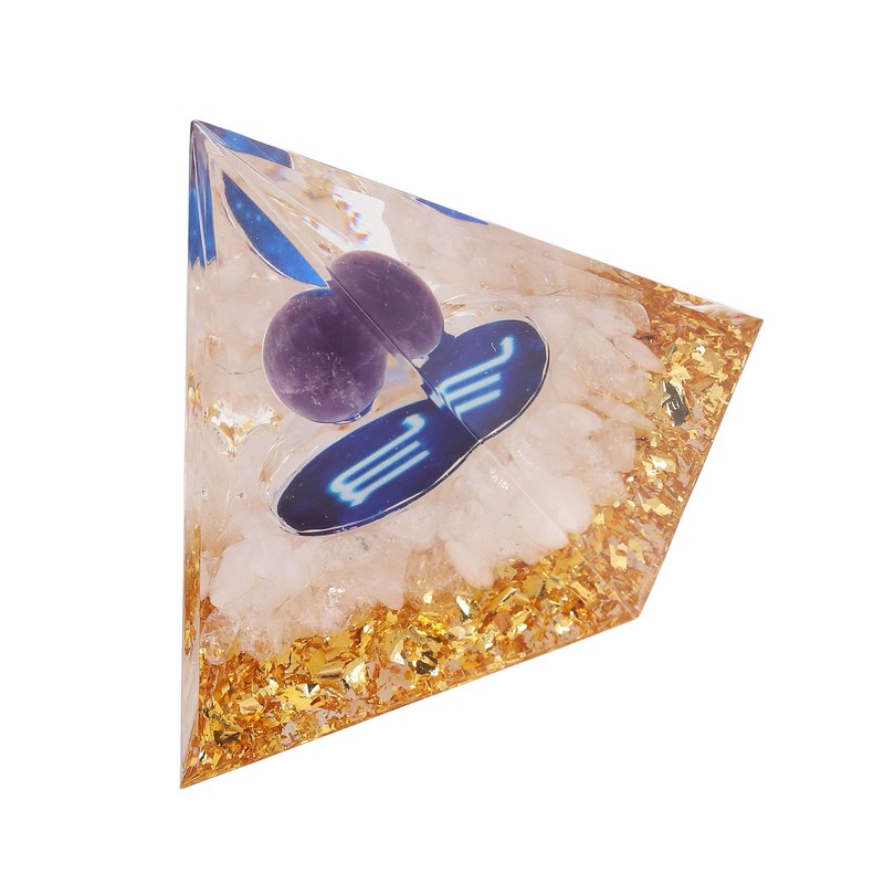 Constellation Pyramid Stone for Positive Energy Reduce Stress Chakra Resin