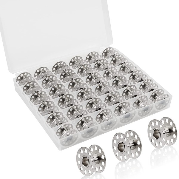 36Pcs Metal Bobbins with Bobbin Case, Sewing Machine Bobbins for Craft Sewing, BetyBedy Metal Bobbins Set for Bro-Ther/Baby-Lock/Jano-me/El-na/Sin-ger, Sewing Machine Accessories
