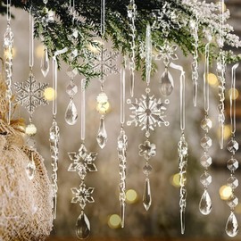 18 Ornamentos navideños, Cristales para arbol de Navidad