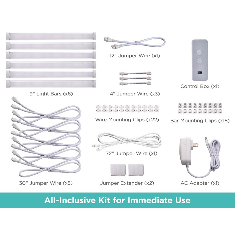 BLACK+DECKER LED Under Cabinet Lighting Kit, Motion Sensor, Dimmable, Linkable,