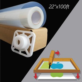 2 Rolls,22"x100ft / roll，Premium Waterproof Inkjet Instant-Dry Transparency(Milk White) Film，Great for Silk Screen Printing，it is Ideal for Water-Based dye&Pigment Printers 0.56m x 30m