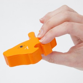 Bits and Pieces - Wooden Alphabet Giraffe Puzzle - Learn ABCs and 123s - Colorful Large 3/4 Inch Thick, Non-Toxic Paint