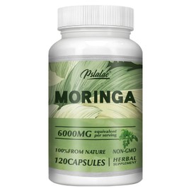 모링가 캡슐 6000mg - 소화 면역력 및 신진대사 지원, 120정, 2개 Moringa Capsule 6000mg - Supports Digestion, Immunity, and Metabolism, 120 Capsules, Pack of 2