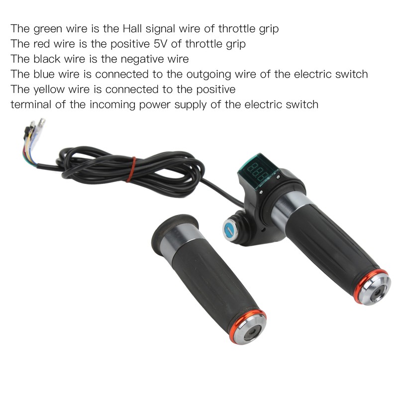Electric Bike Handlebar Throttle Twist Grip Plastic Twist Throttle Accelerator