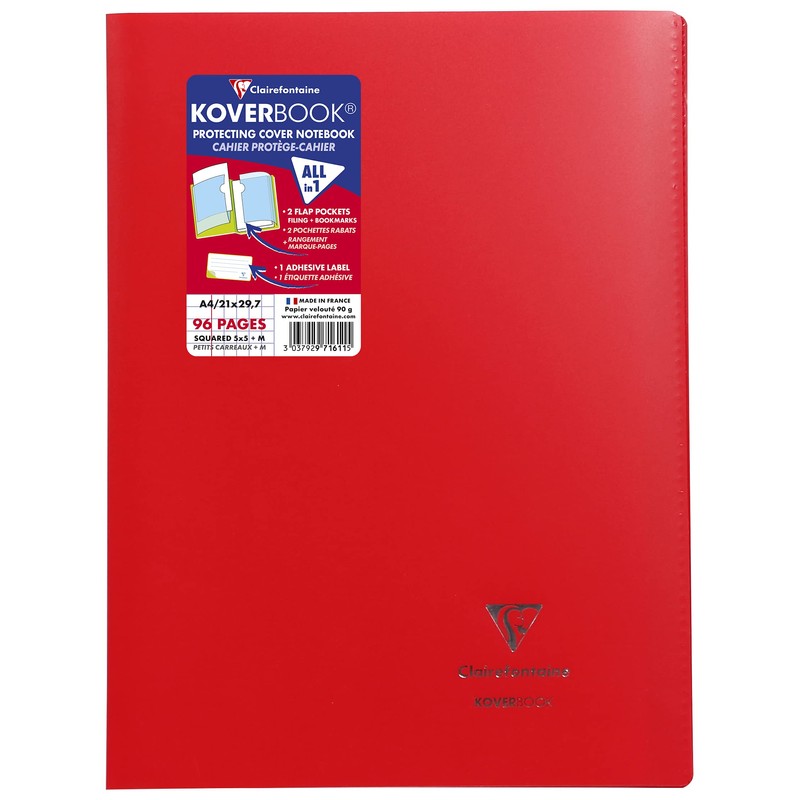 Clairefontaine 971611C Koverbook (DIN A4, 21 x 29.7 cm, Squared,