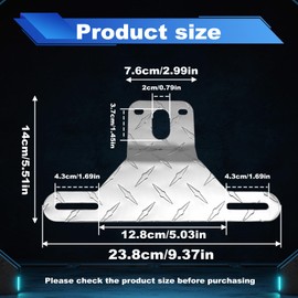 CmeRto Trailer License Plate Bracket Frame Heavy-Duty Bracket Holder Trailer License Plate Bracket Frame for Trucks Trailers RVs Boats Universal License Plates with Mounting Screws, Caps