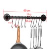 Toplife 31.5 inch Pot Rack, Kitchen Wall Mounted Detachable Pan