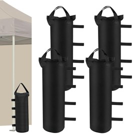 Lelang Pack of 4 Gazebo Sandbags, 800D Oxford Sandbags for Weighting, Thick Gazebo Weights, 50 x 20 cm Sandbags for Weighing for Gazebo, Garden, Tent, Beach