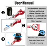Oil Filter Cutter Tool for 2-3/8" to 5" Cutting Range,