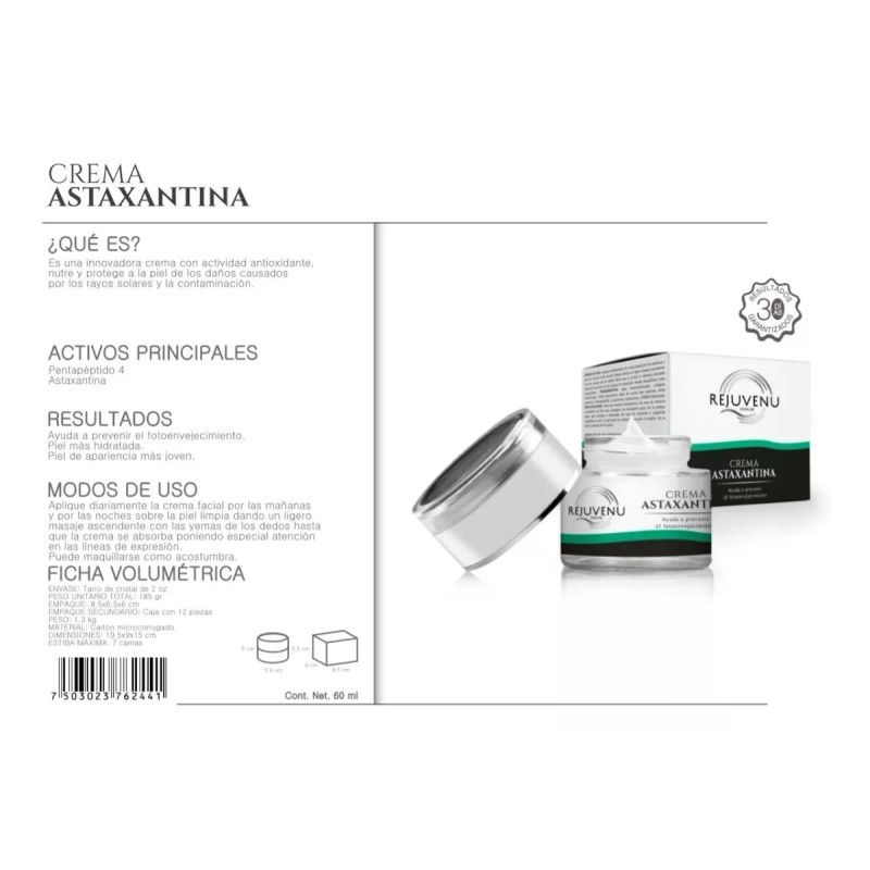 Rejuvenu Kit 4 Cremas Astaxantina Minimiza El Daño Del Sol