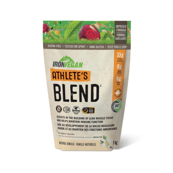 Iron Vegan Athlete's Blend Protein Powder Natural Vanilla, Assists in