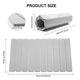 Shonmogar Stone Bath Mat,24 x 15.4 Inch Non-Slip Diatomaceous Earth Bath Mat,Quick Dry Stone Bath Mats for Bathroom,Rollable Super Absorbent Stone Drying Mat for Bahtroom Shower Floor, Grey