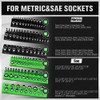 Magnetic Socket Organizer Set, 6-piece 1/4", 3/8", 1/2" SAE &