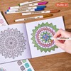 Shuttle Art メタリック マーカーペン 30色セット 大人の塗り絵付き カラーペン 水性 速乾 フォト