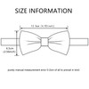 Mens Solid Color Double Fold Pre-tied Bow Tie and Pocket
