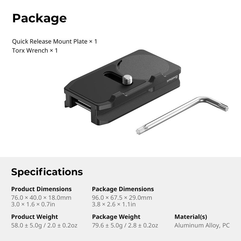 SMALLRIG Mount Plate for AirTag for Sony MD5423