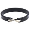 AZYOUNG Black Brown Orange Leather Bracelet Simple Narrow Band S