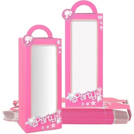 12Pcs Pink Girls Party Favor Boxes Pink Doll Gift Boxes Hot Pink Bachelorette Birthday Party Decoration Goodie Bag Candy Boxes for Girls Birthday Bachelorette Party Decorations Supplies(size:A)