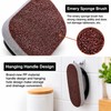 Emery Sponge Cleaning Brush with Handle – Handheld Scrubber Tool