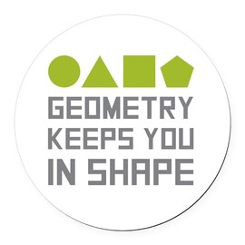 CafePress Geometry Shapes 5.5" Round Car Magnet Magnetic Bumper Display