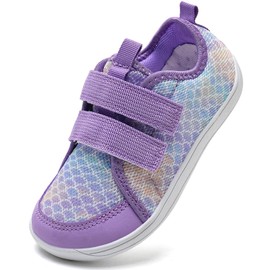 WateLves - Zapatos de agua anchos para niños pequeños descalzos, para playa, natación, zapatos acuáticos, para niños y niñas, de malla transpirable para caminar con gancho y bucle, Escamas de pescado