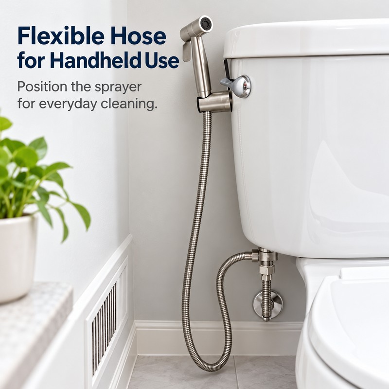 Handheld Toilet Bidet Sprayer Set – Stainless Steel Hand Sprayer