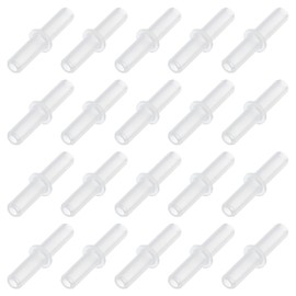 sourcing map 20Pcs Aquarium Air Valve Connector, Plastic Inline Tubing Non-return Valves for 4mm ID Airline Tubing Fish Tank Pond Air Line, White