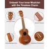 MOUNTOCEAN 21 Inch Soprano Ukulele for Beginners Four Strings Ukulele