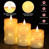 Da by Flameless Candles with String Lights，Battery Operated Candles,LED Flickering