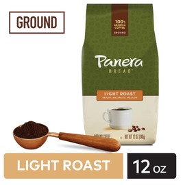 Panera Light Roast, Ground Coffee, 100 percent Arabica Coffee, Bagged 12oz.