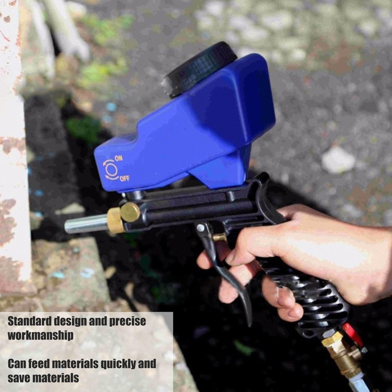 Gravity Feed Sandblasting Gun Air Sand Blaster Spray Handheld Tool