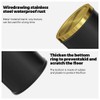 LEASYLIFE Black and Gold Bathroom Trash Can,Bathroom Garbage can with