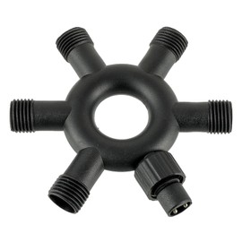 HUAREW Distributor Fairy Lights, Splitter Connector for Fairy Lights, 2 Pin Distributor Christmas Lights, Splitter for Indoor Outdoor Light Curtain, for Strings, Net, Icicle Lights (6 Way)