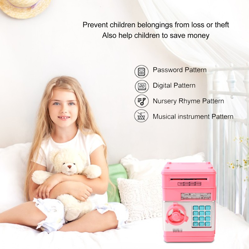 Children Money Storage Case Simulation Safe Box Shaped Password Lock