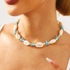 Jovono Boho Shell Choker Necklace Sea Star Necklaces Beach Turquoise