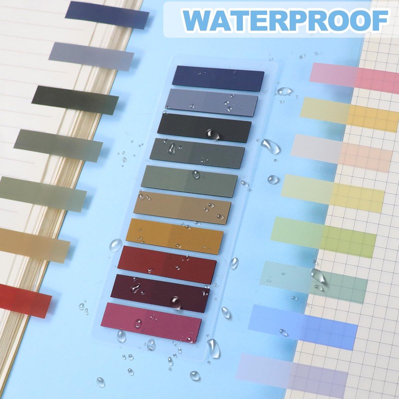 Qufiiry 2000Pcs Sticky Tabs, Book Tabs, Writable Index Tabs, Coloured