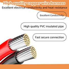 16AWG SAE Battery Connector Wire Harness by Hodeoo, with On/Off Switch Alligator Clips Sprayer Parts, Suitable for sprayers, Water Pumps, Grass Cutters,etc(2PCS).