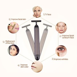 SIXIUMIE Beauty Bar Gold Face Massager for Skin Care T-Shape Facial Massager Tools Face Lifting